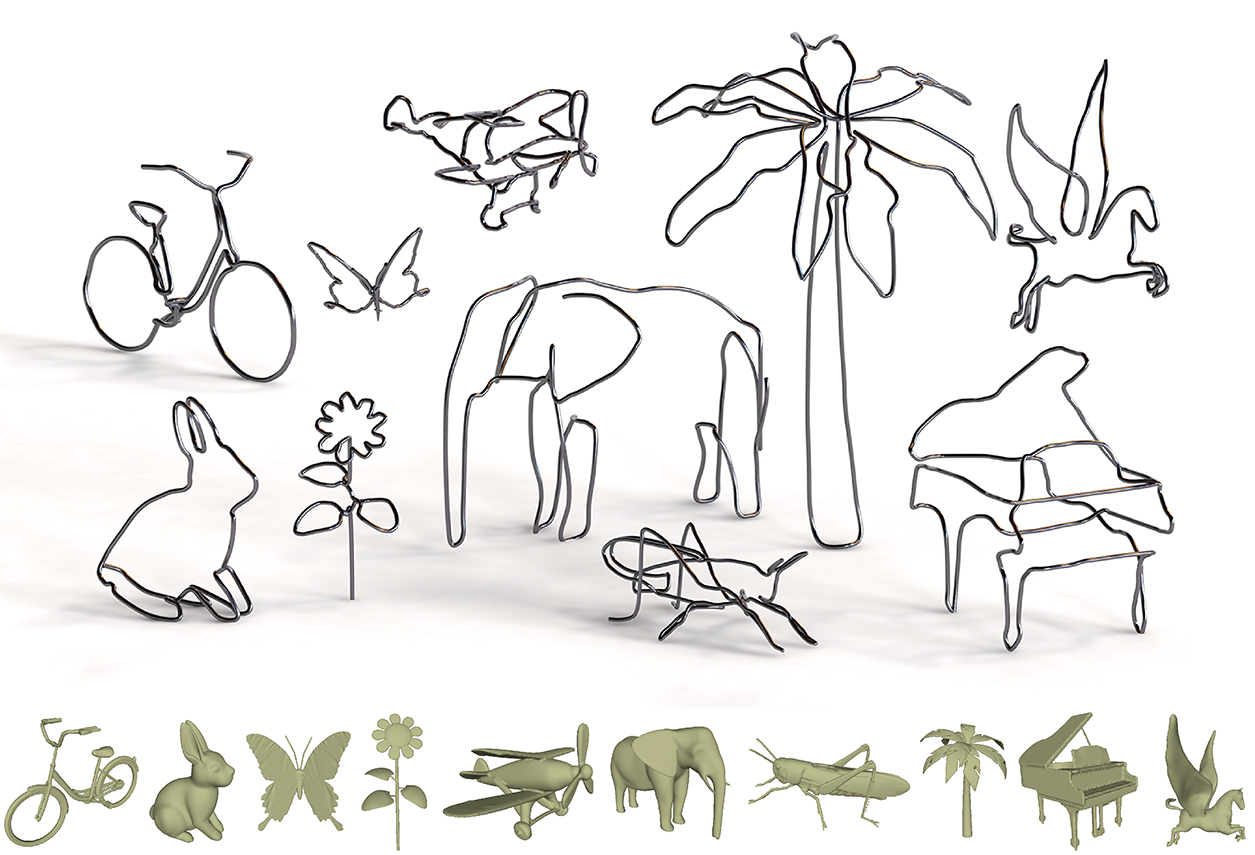 WireRoom: Model-guided Explorative Design of Abstract Wire Art